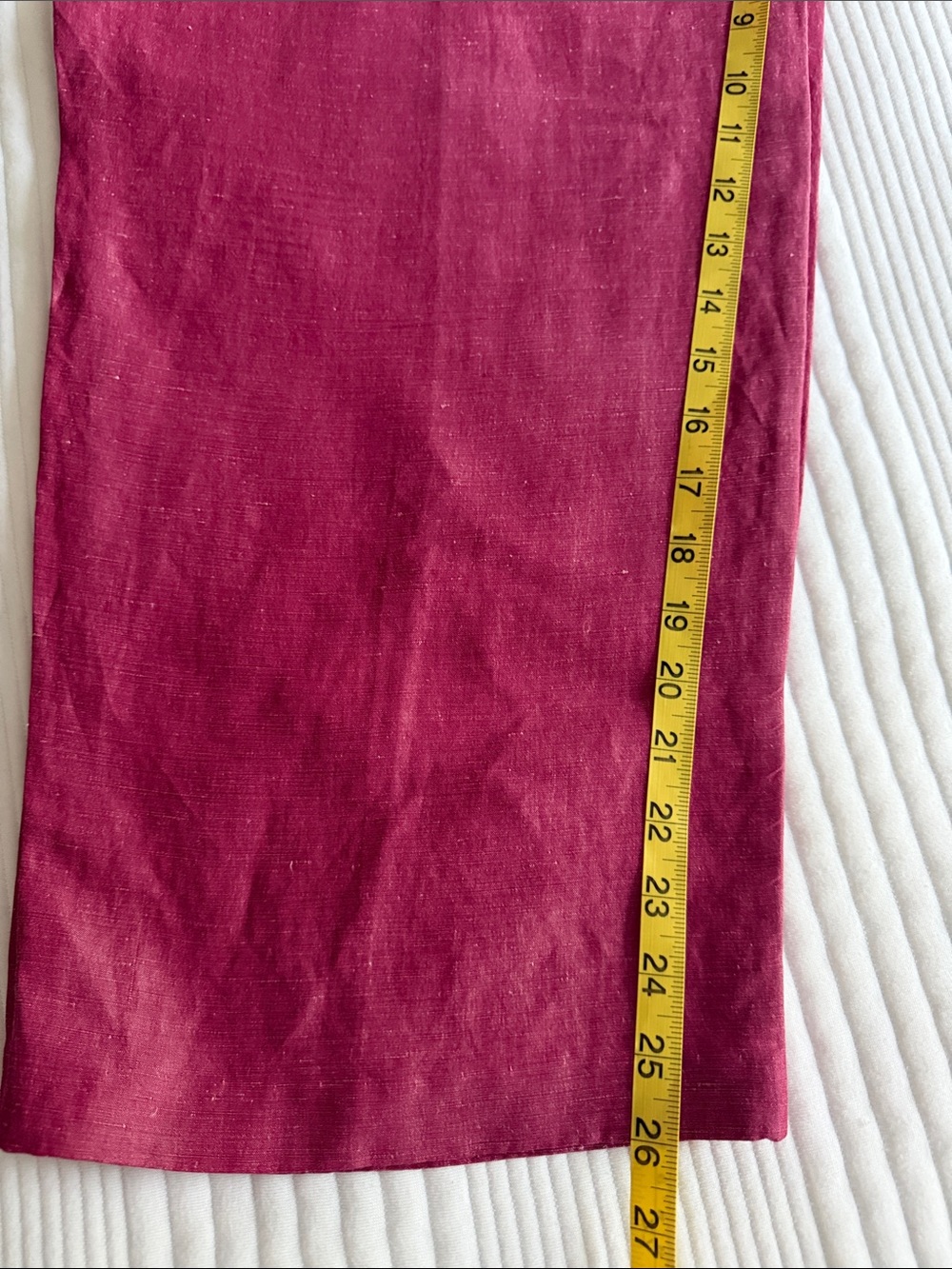 Eileen Fisher Linen Silk Blend Pull-On Cropped Pants Pink Size M - Picture 11 of 12